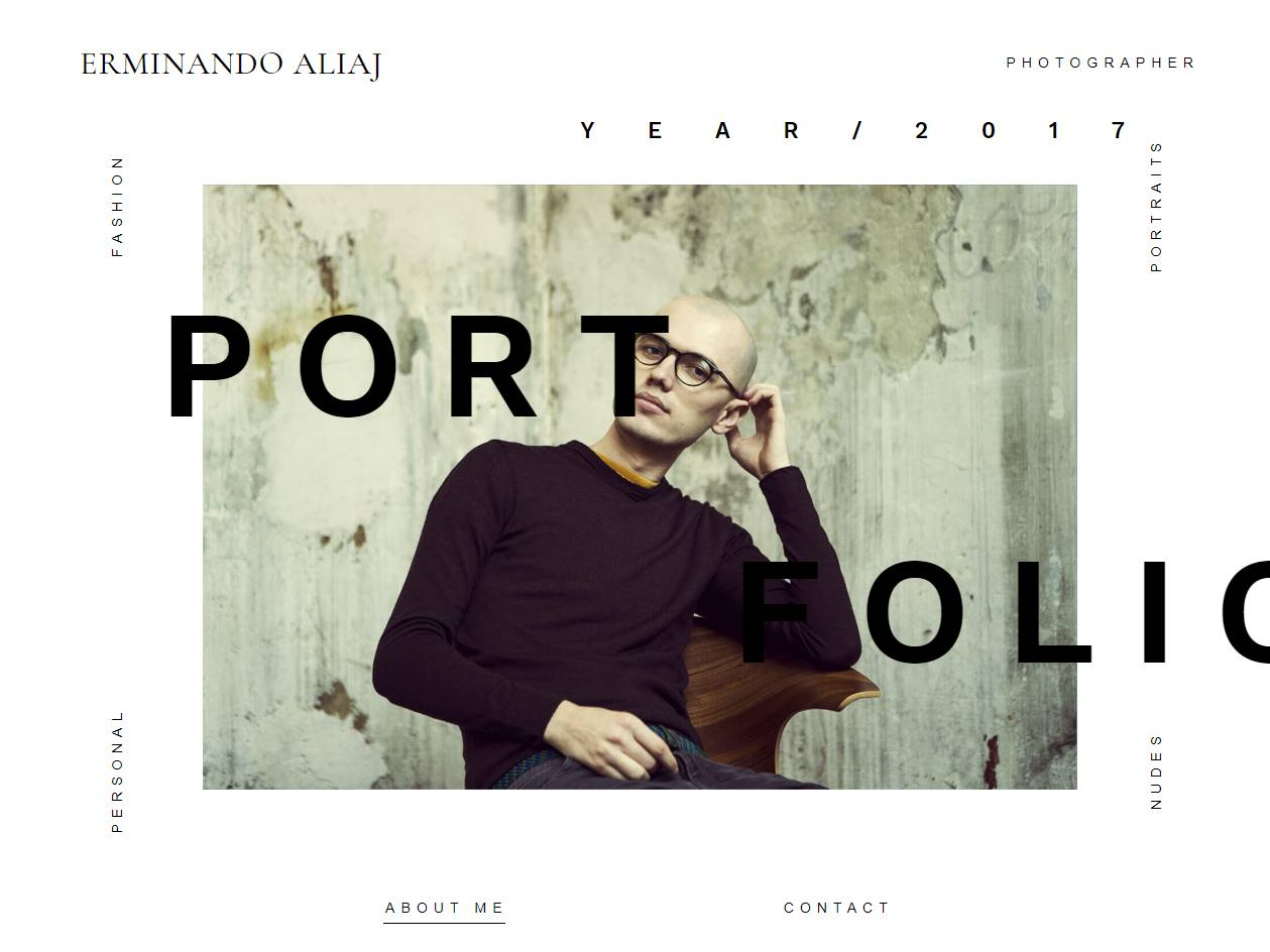 Screenshot of the Erminando Aliaj website