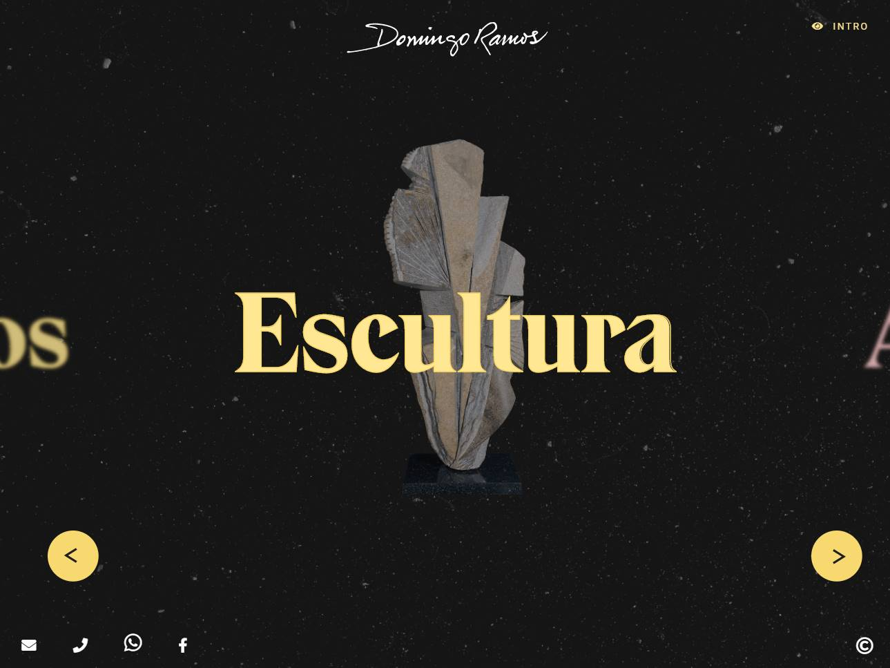 Screenshot of the Escultor Domingo Ramos website