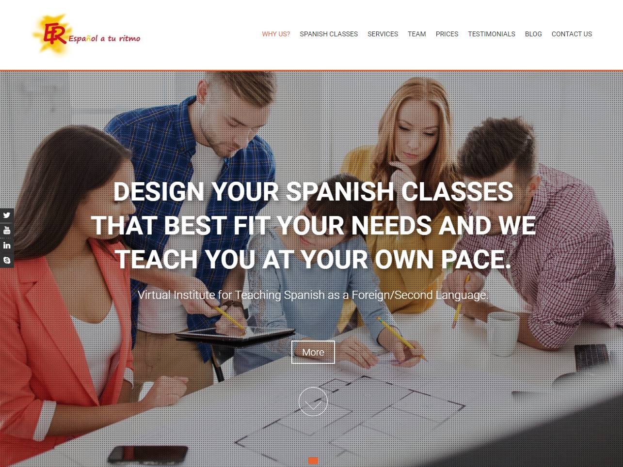 Screenshot of the Español a tu Ritmo website