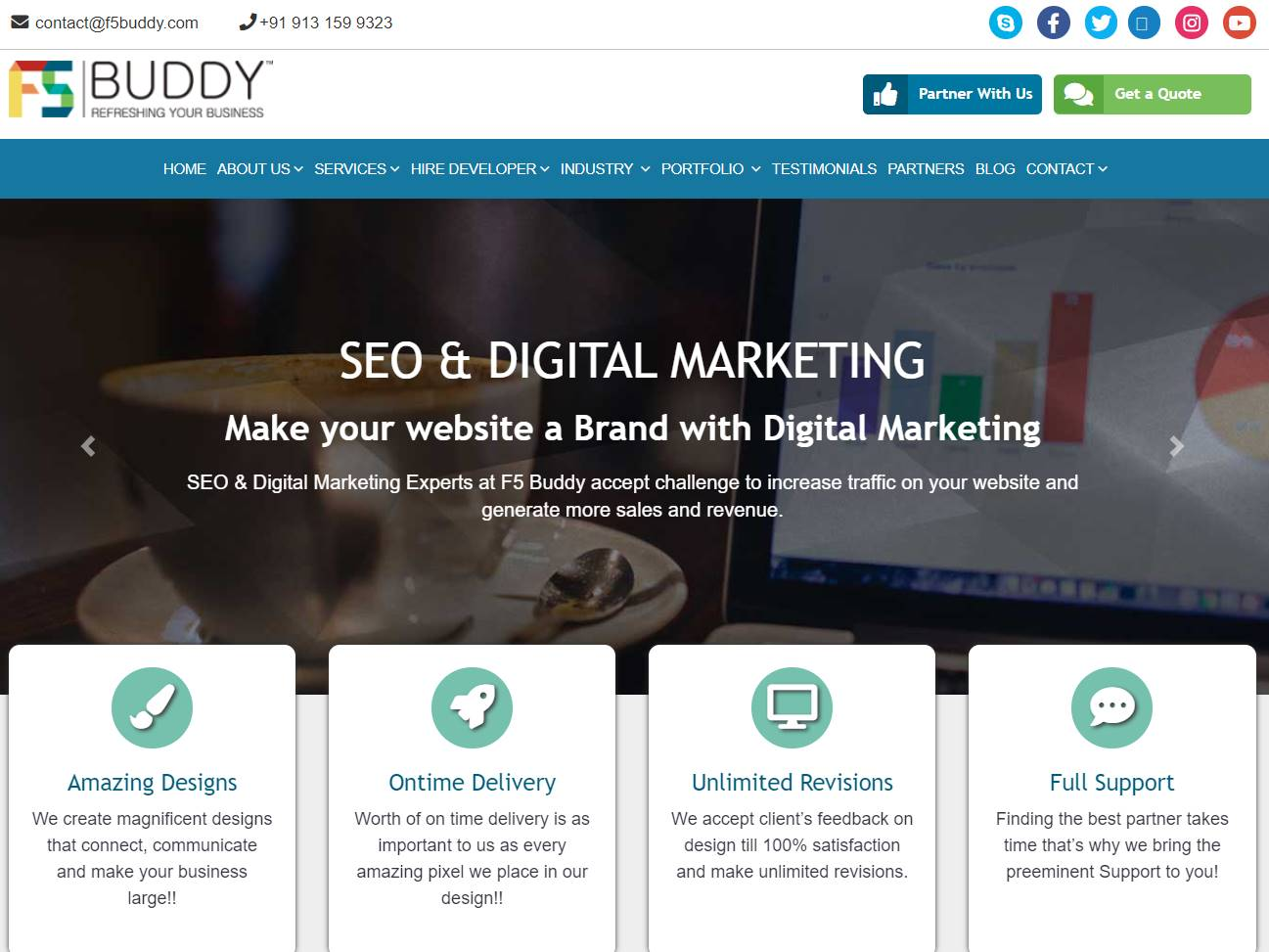 Screenshot of the F5 Buddy website