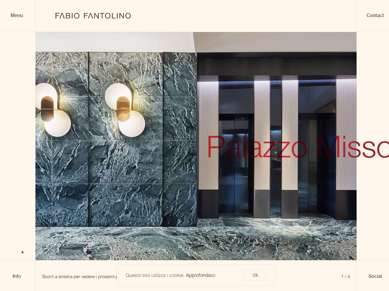 Screenshot of the Fabio Fantolino website
