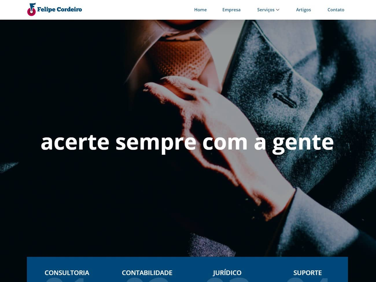 Screenshot of the Felipe Cordeiro website