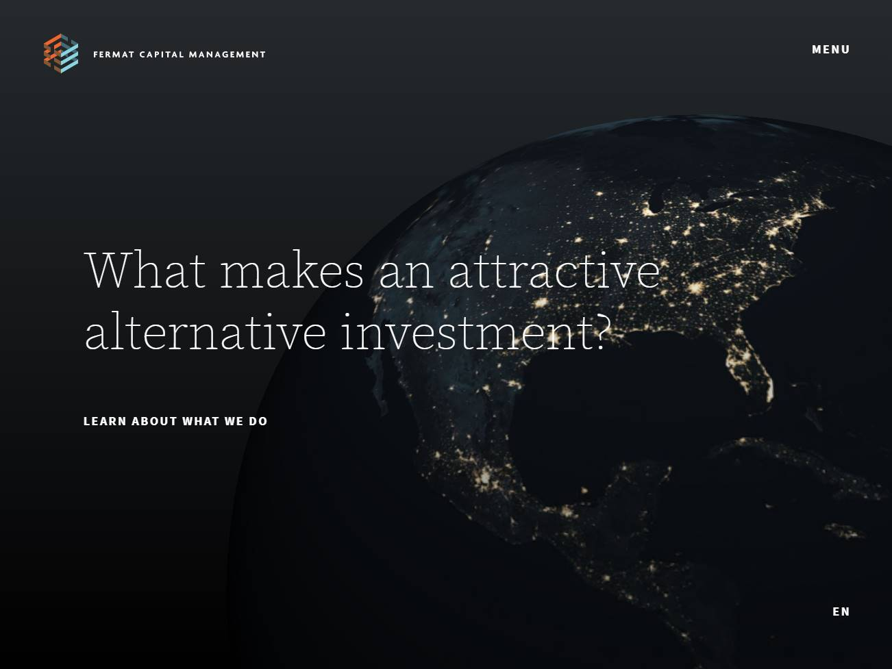 Screenshot of the Fermat Capital Management website