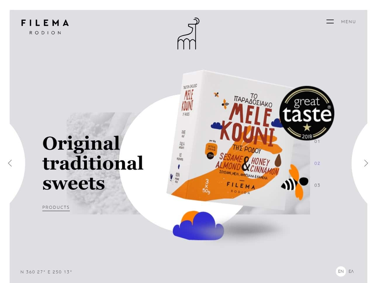 Screenshot of the Filema Rodion website