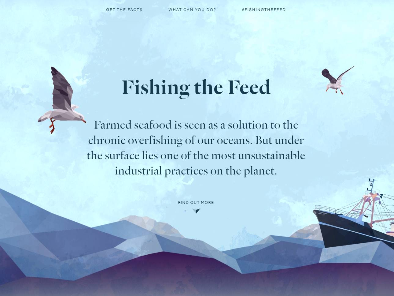 Screenshot of the Fishing the Feed website