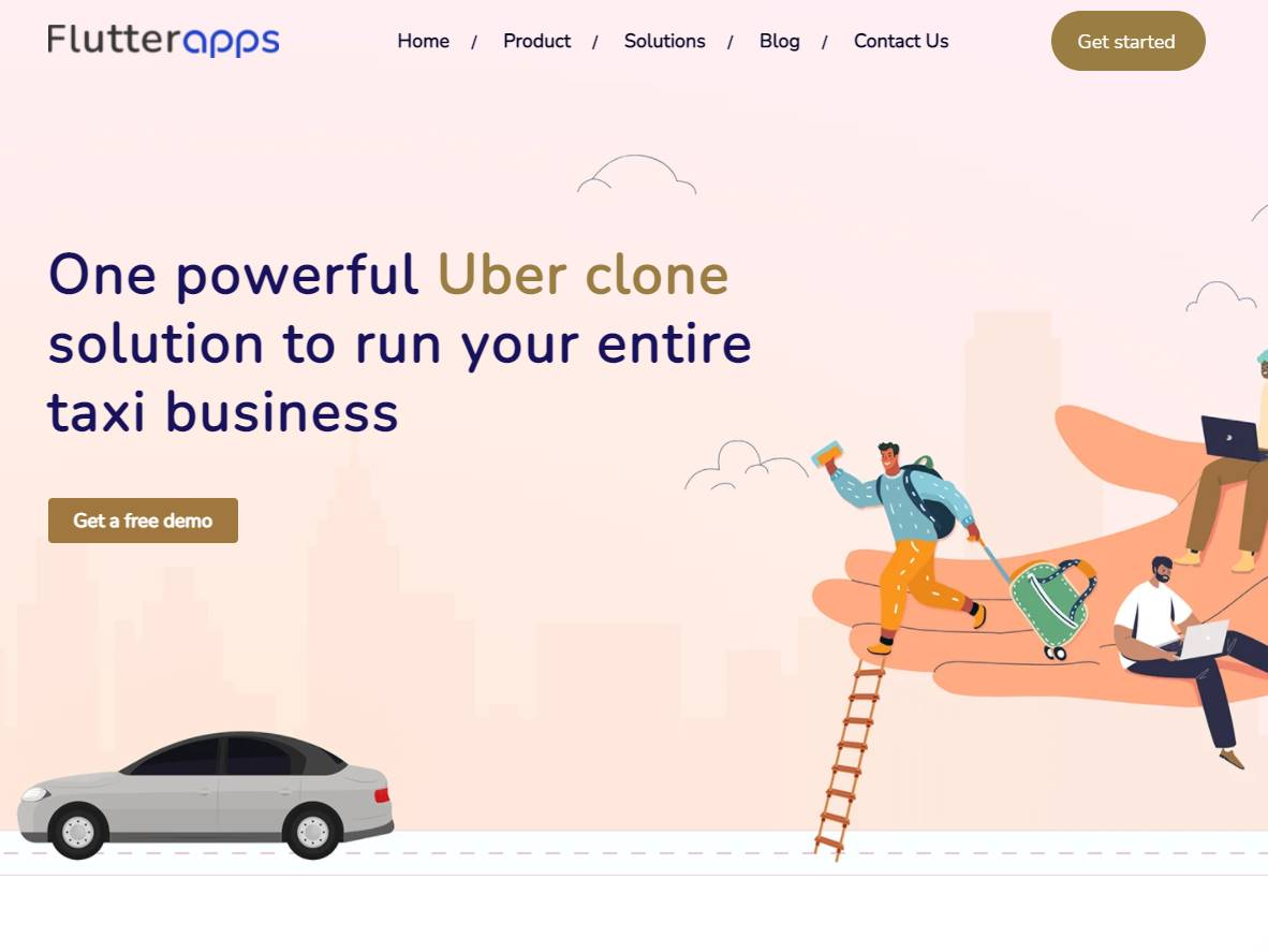 Screenshot of the FlutterApps io website