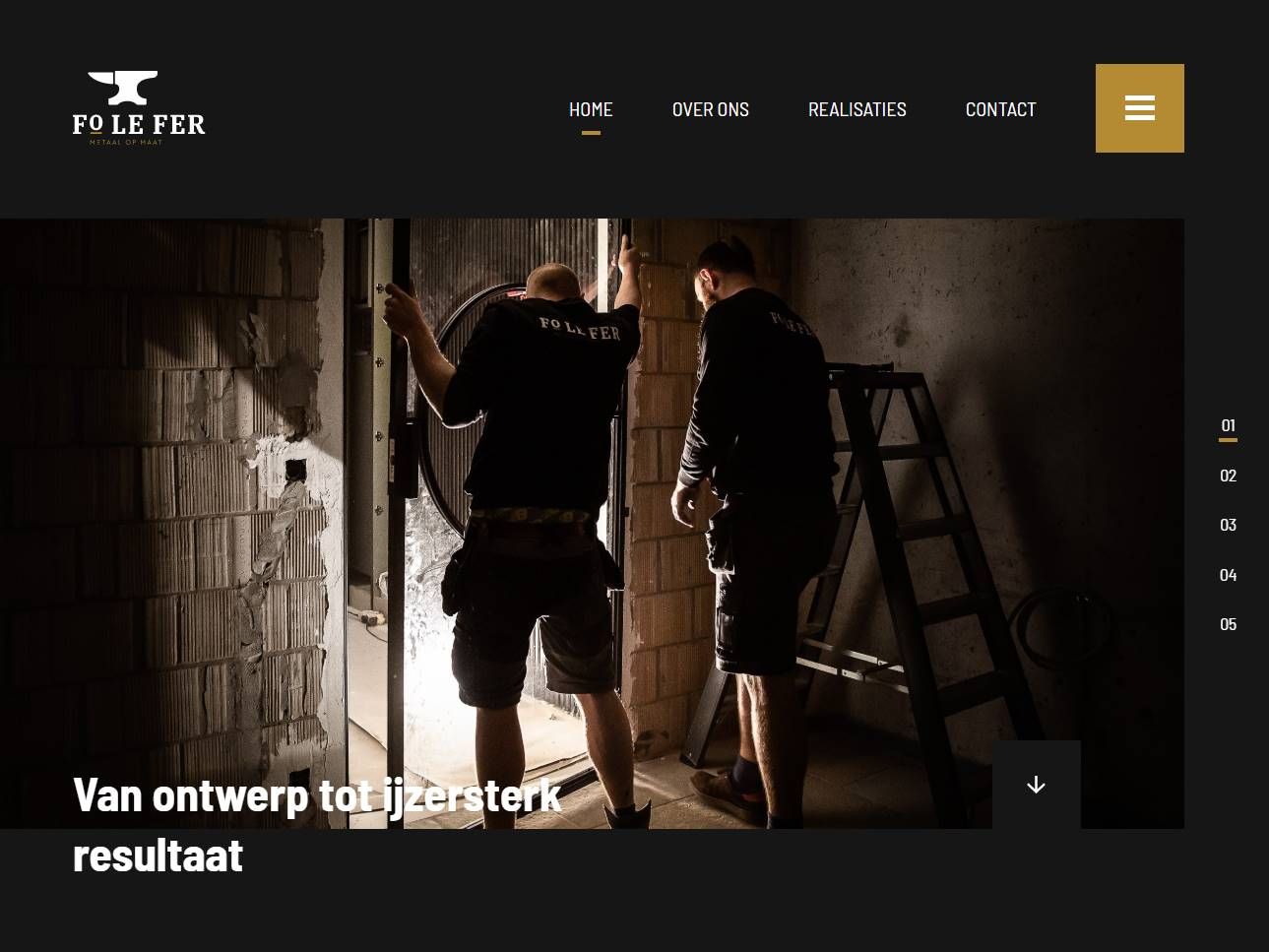 Screenshot of the Fo le Fer website