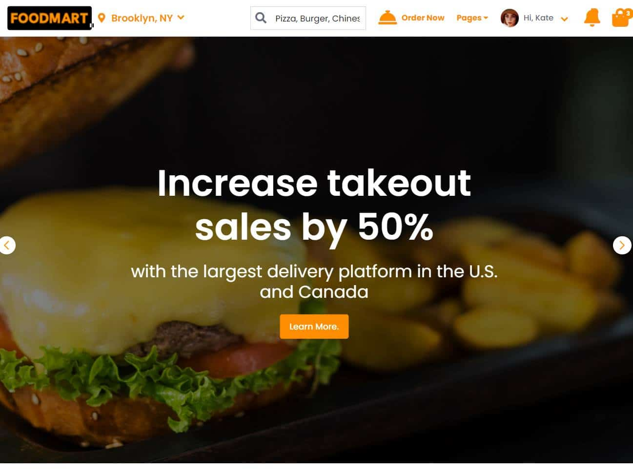 Screenshot of the Foodmart website
