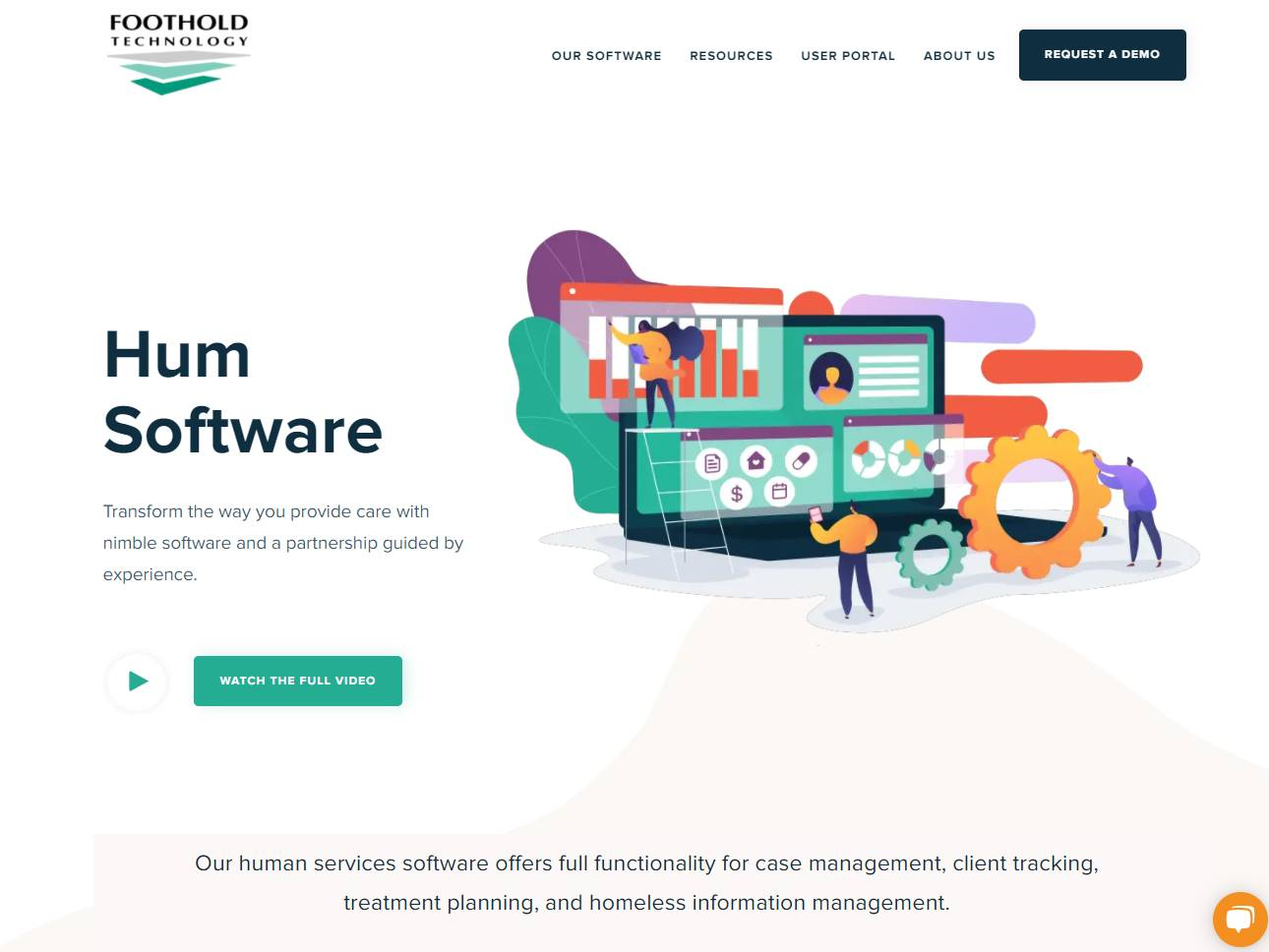 Screenshot of the Foothold Technology website