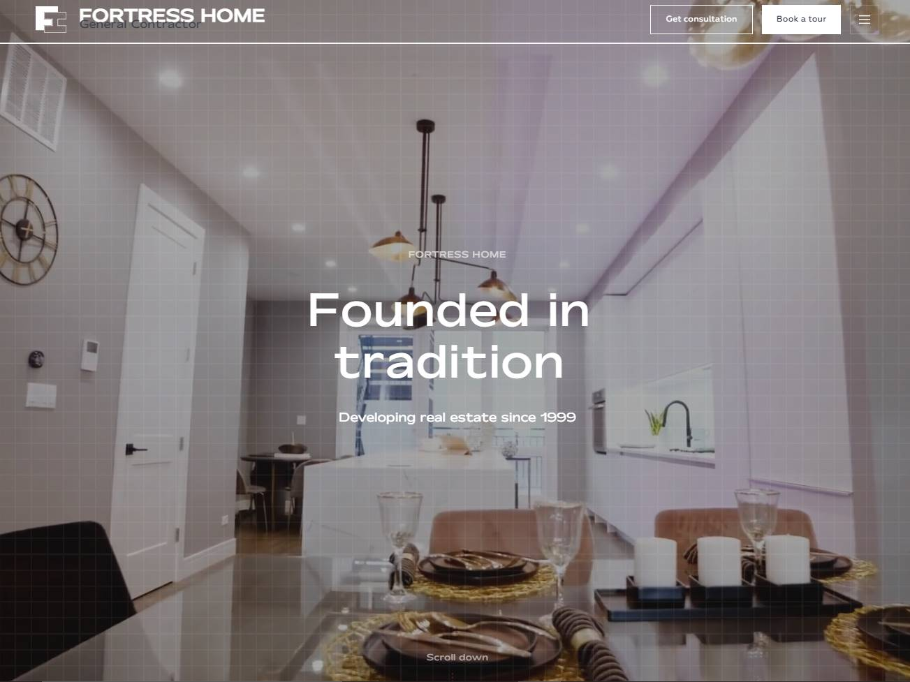 Screenshot of the Fortress Home website