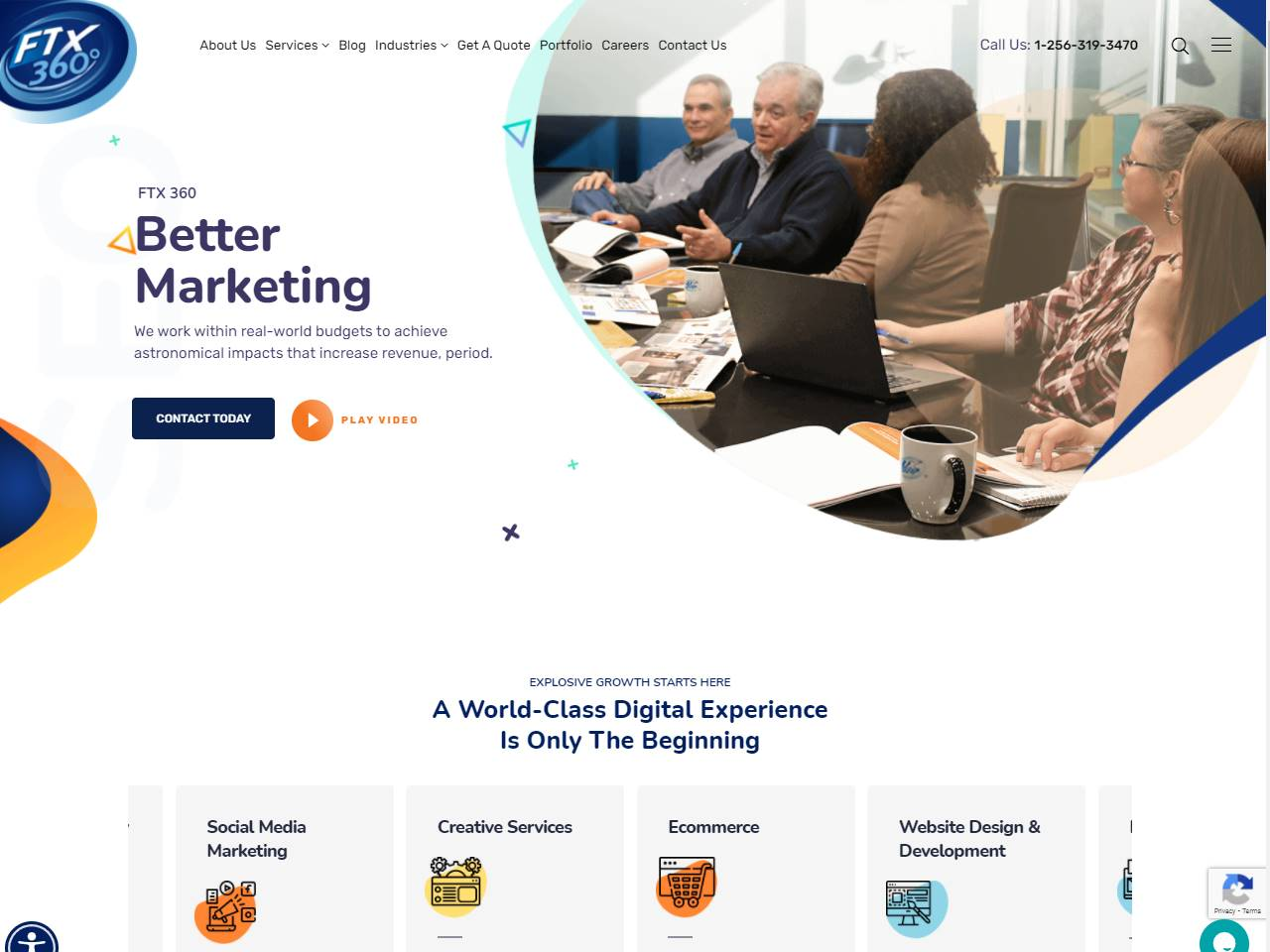 Screenshot of the FTx 360 website