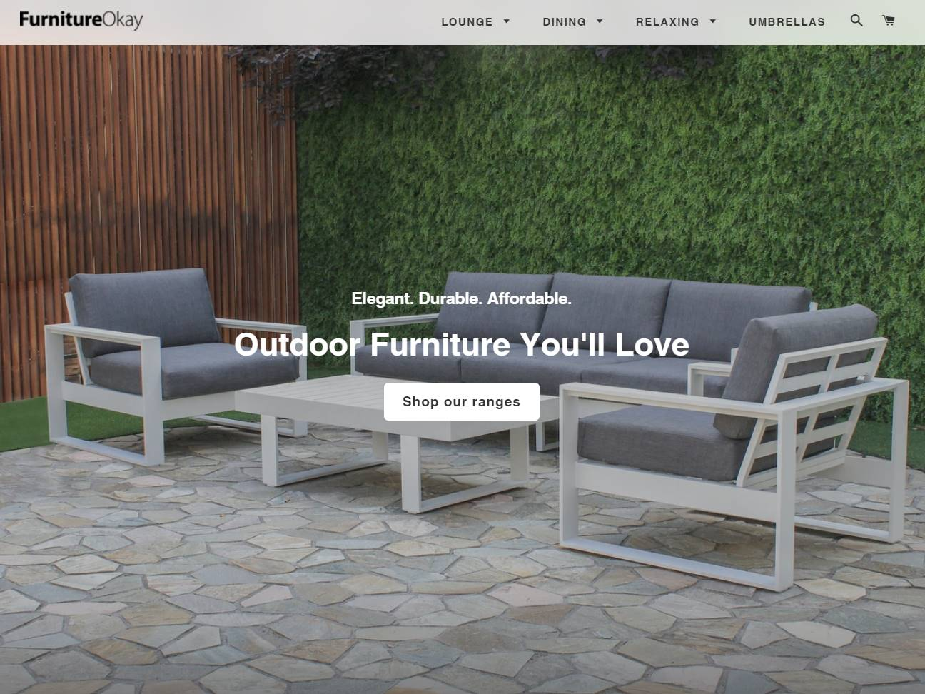 Screenshot of the FurnitureOkay website