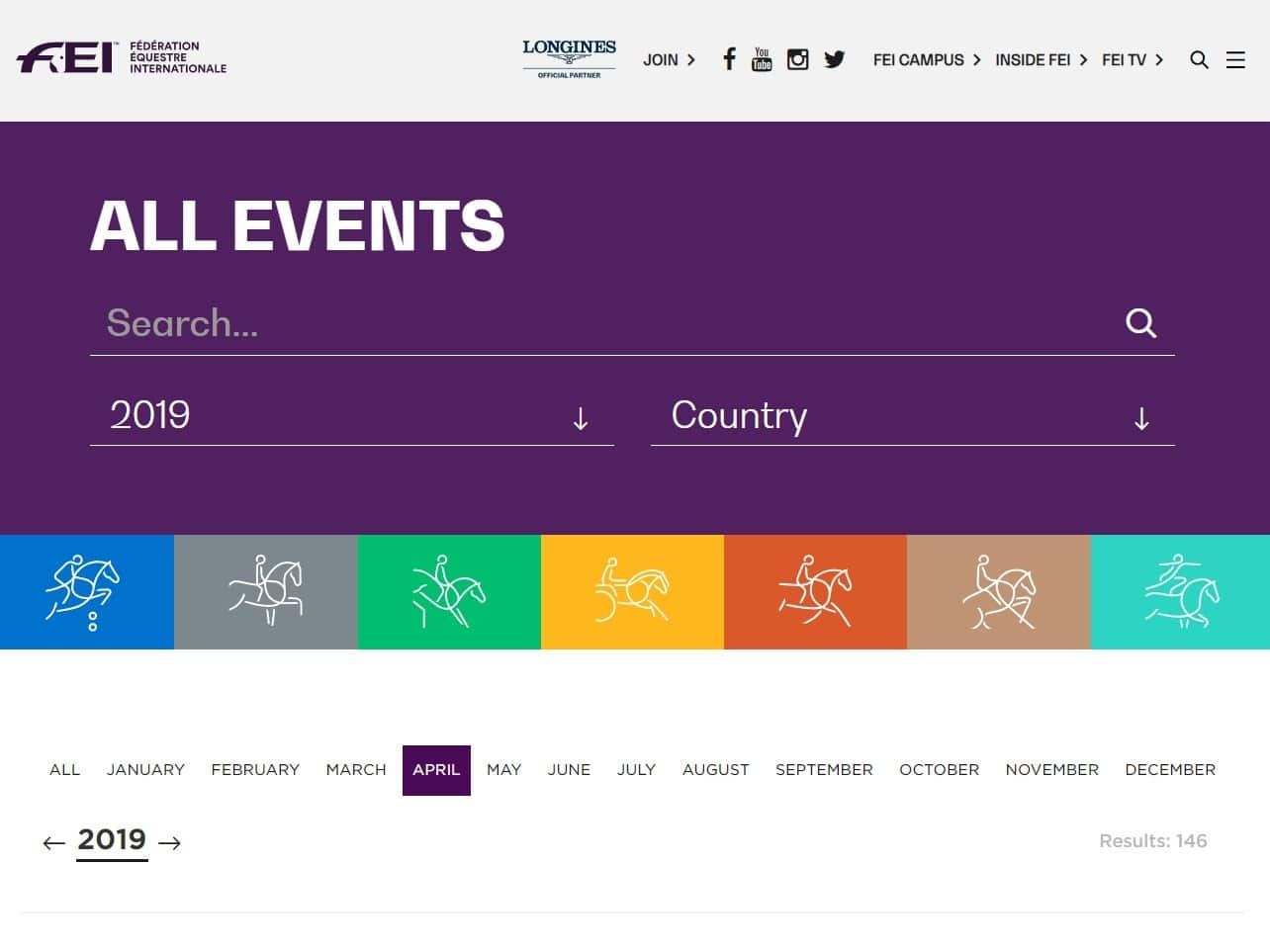 Screenshot of the Furusiyya FEI Nations website