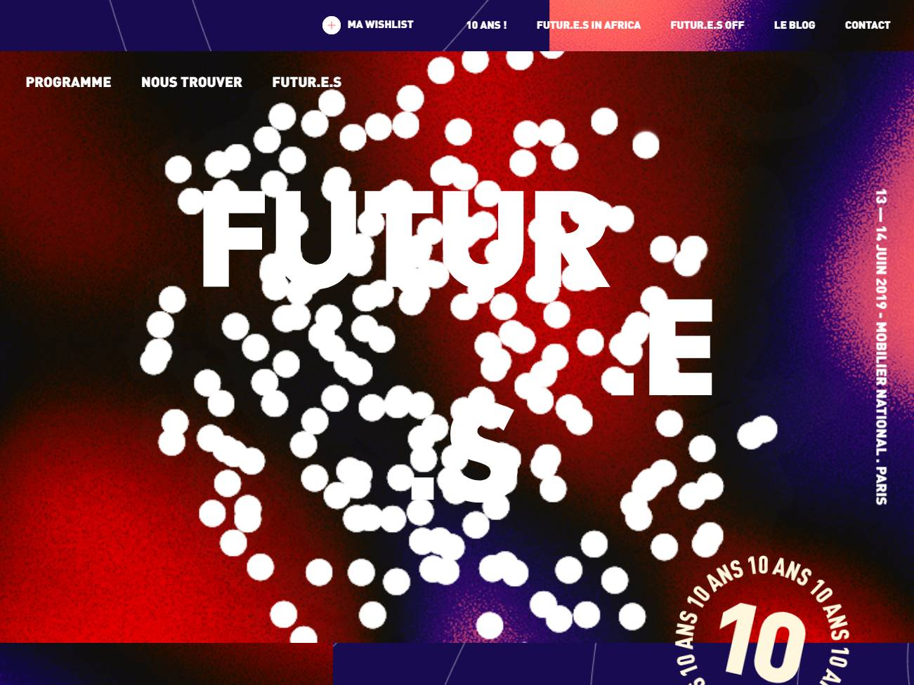 Screenshot of the Futur.e.s website