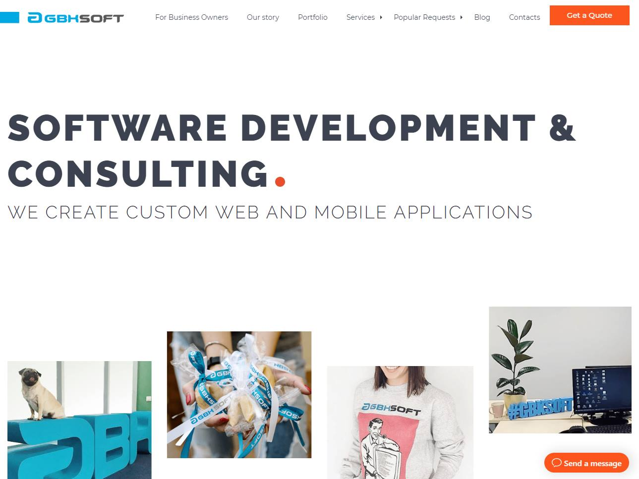 Screenshot of the GBKSOFT NEW website