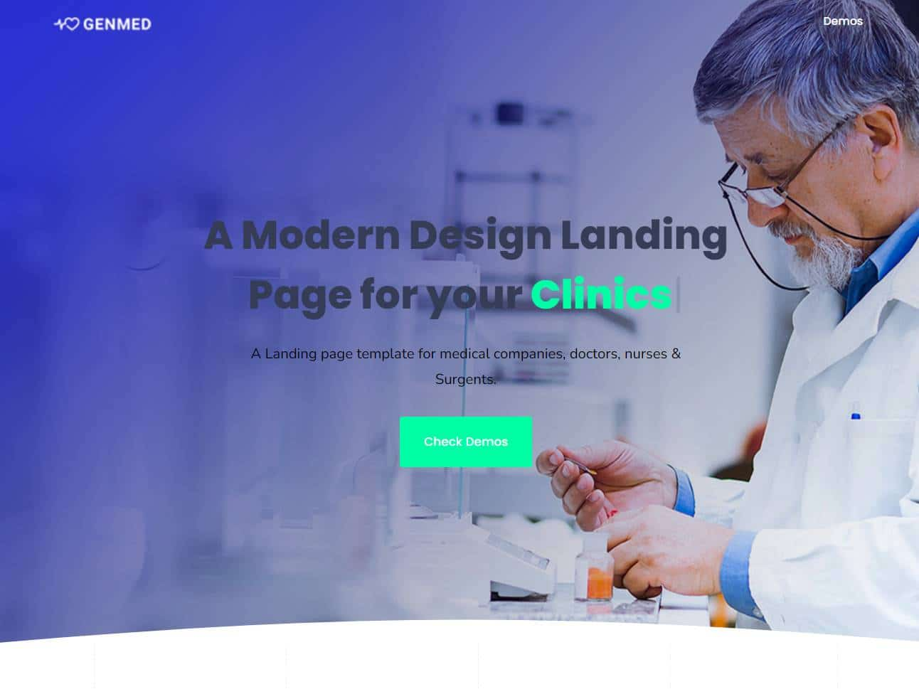 Screenshot of the Genmed website