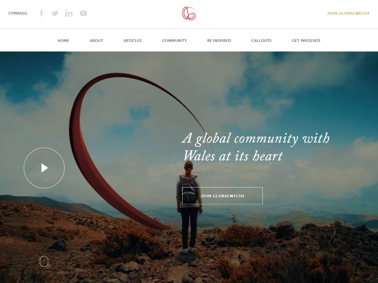 Screenshot of the GlobalWelsh website