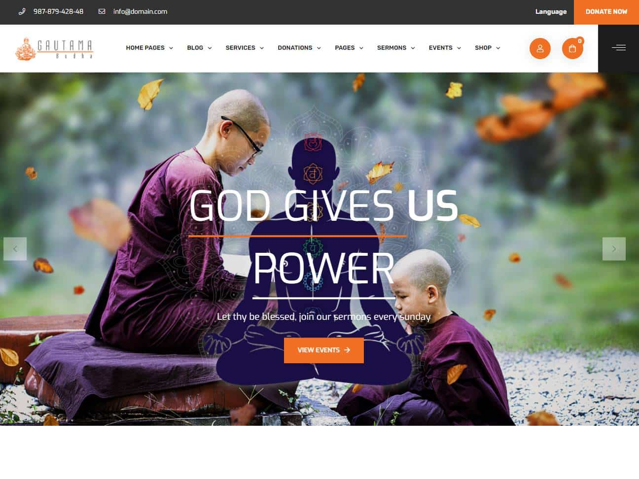 Screenshot of the Guatama website