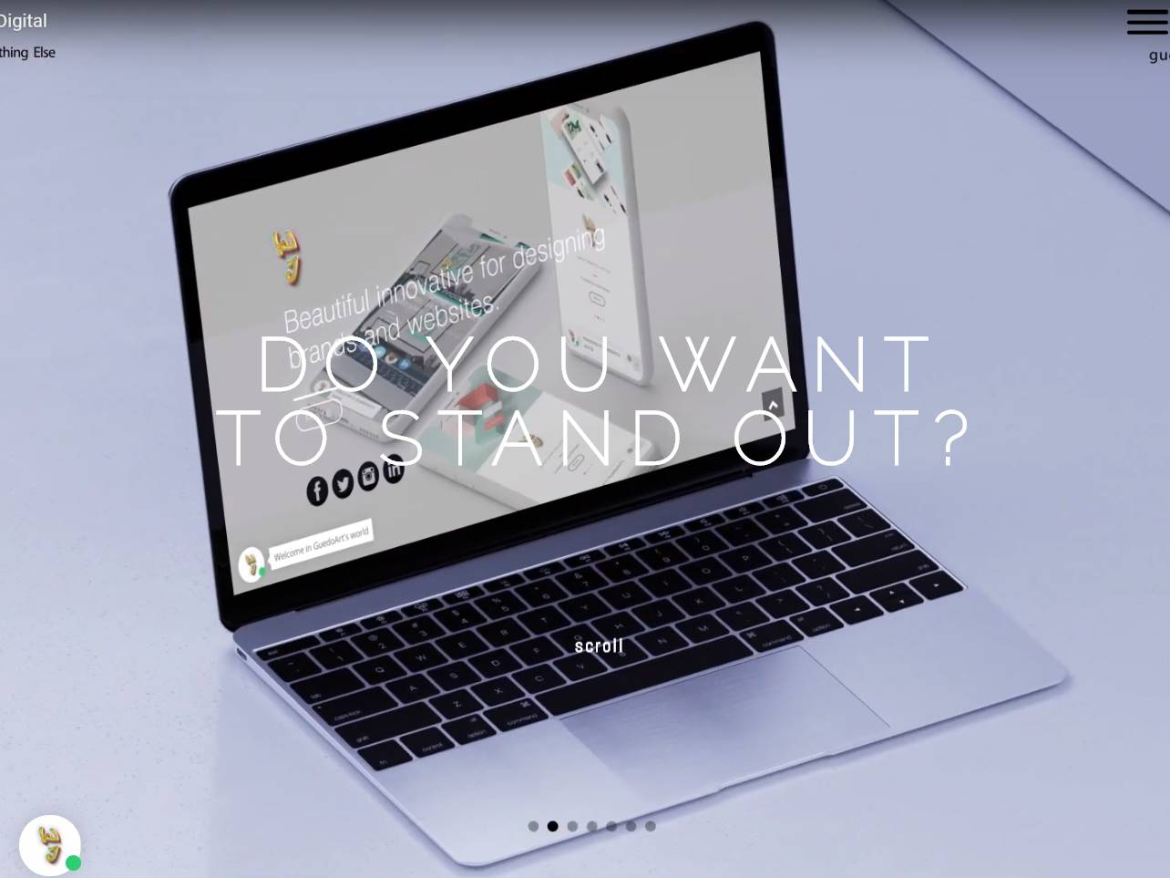Screenshot of the GuedoArt website