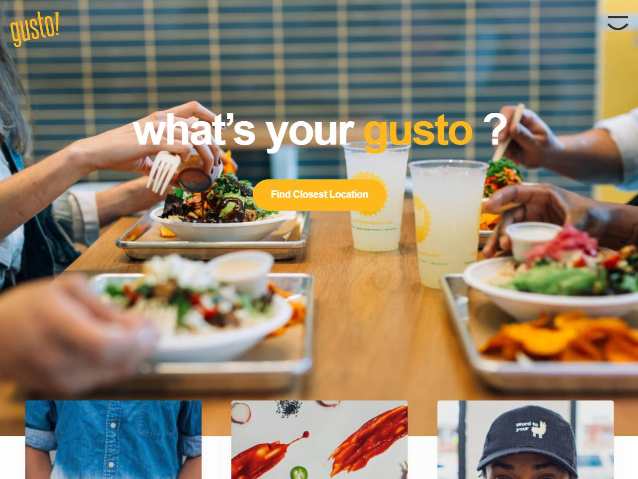 Screenshot of the Gusto website
