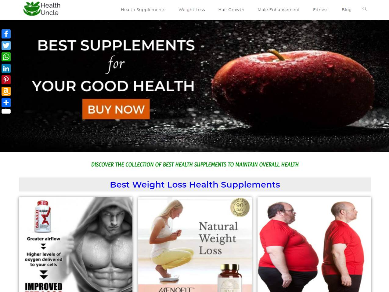 Screenshot of the Health Uncle website
