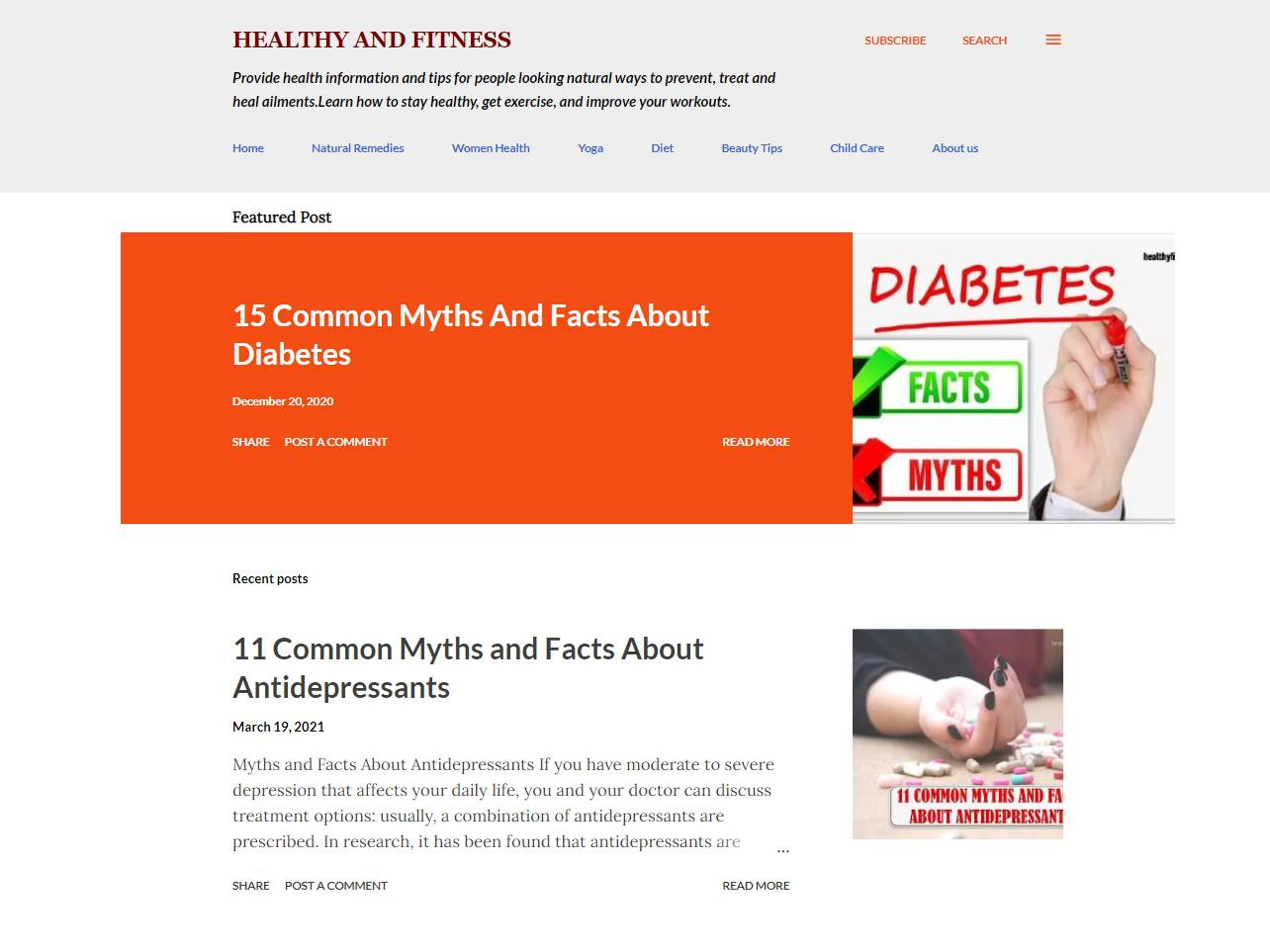 Screenshot of the Healthy Fit 07 website
