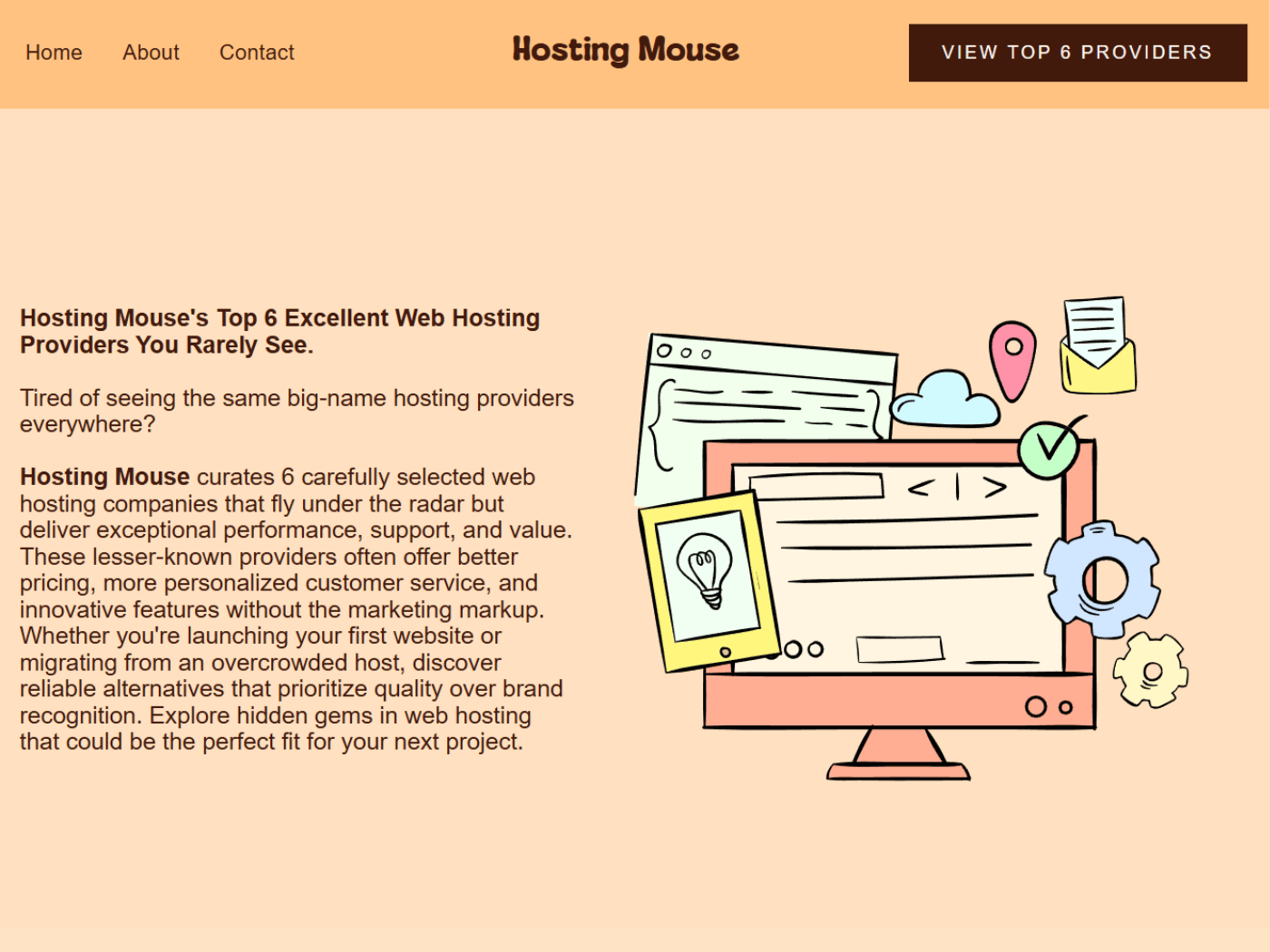 Screenshot of the Hosting Mouse website