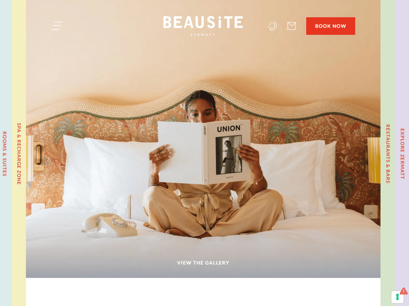 Screenshot of the Hotel BEAUSiTE Zermatt website