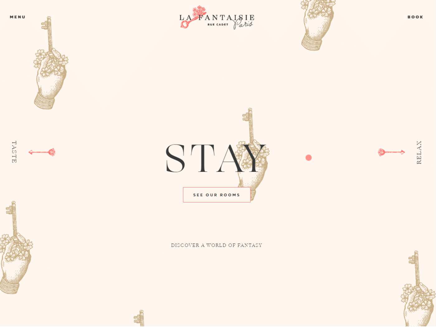 Screenshot of the Hotel La Fantaisie Paris website