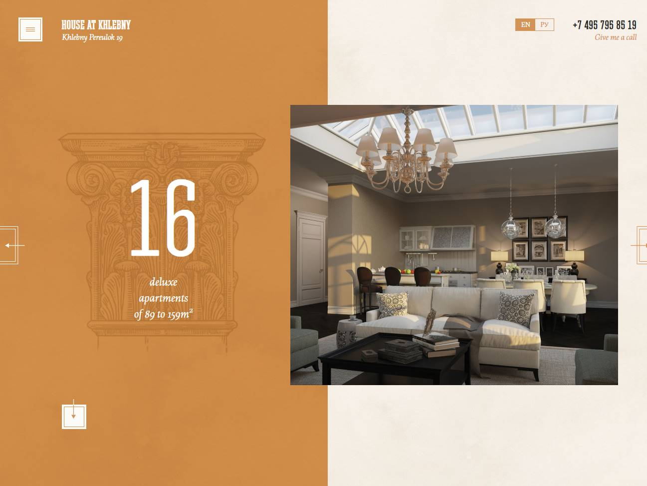 Screenshot of the House At Khlebny website