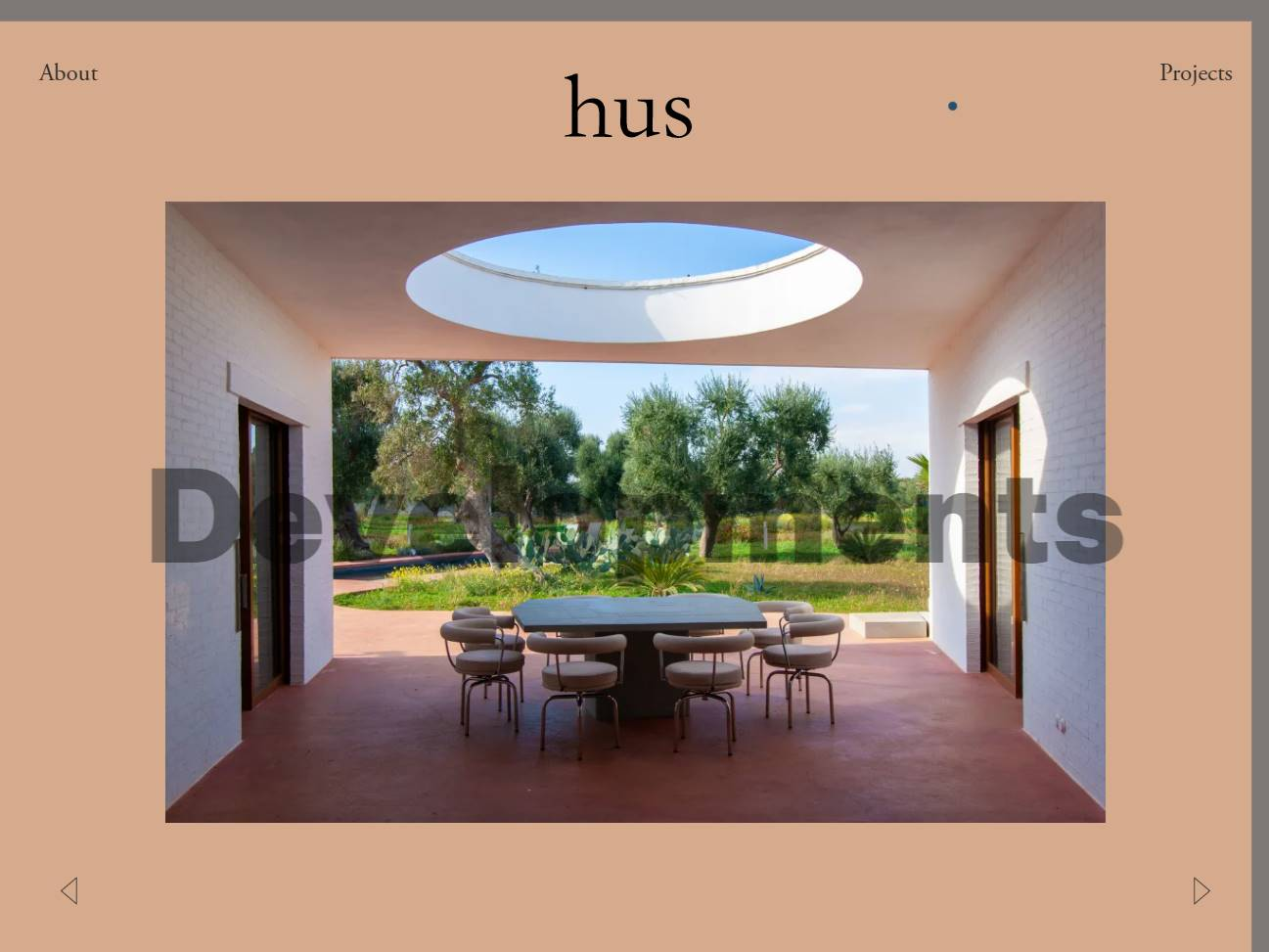 Screenshot of the HUS Architecture website