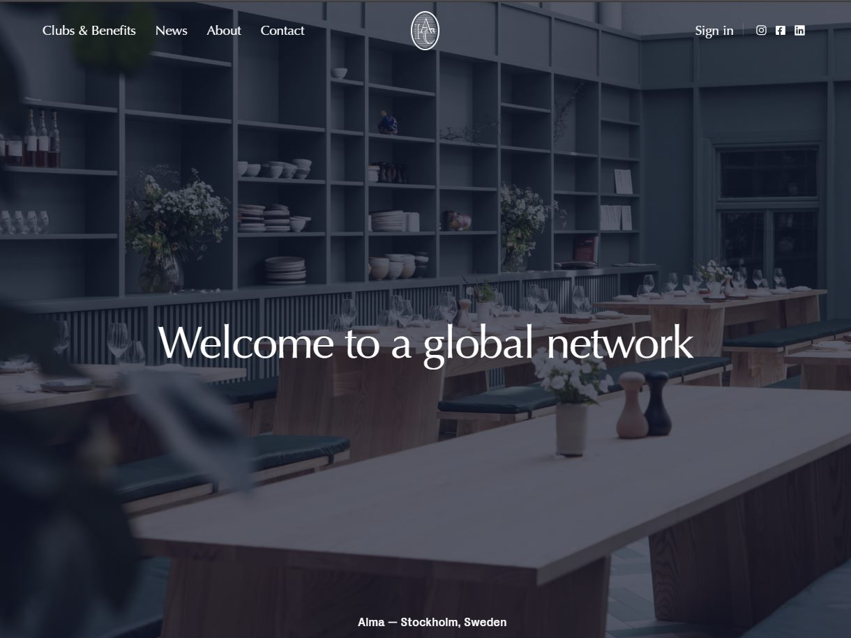 Screenshot of the IAC website