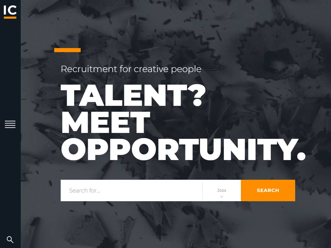Screenshot of the IC Creative Recruitment website