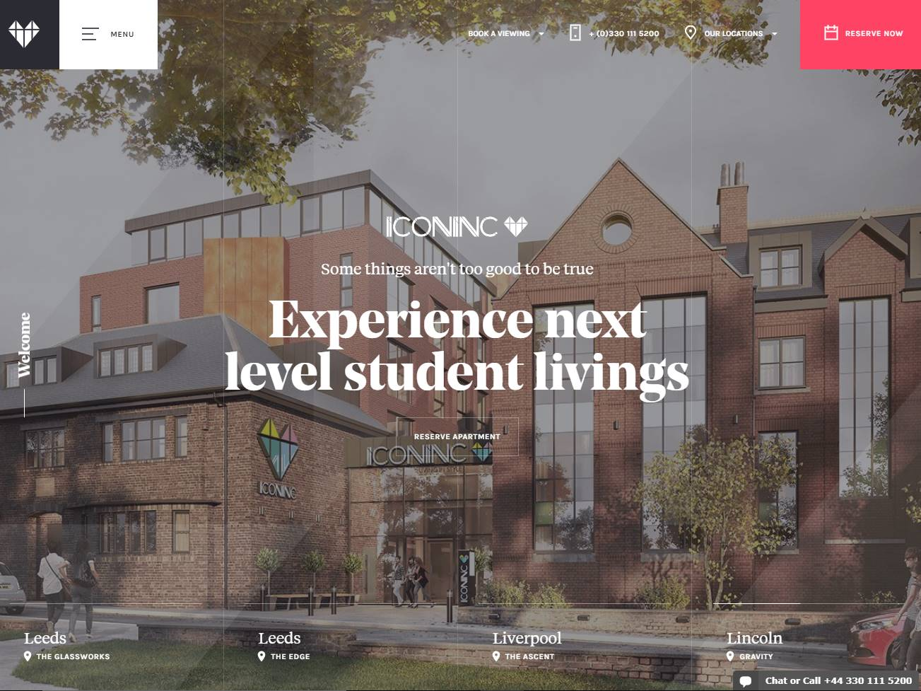 Screenshot of the IconInc website