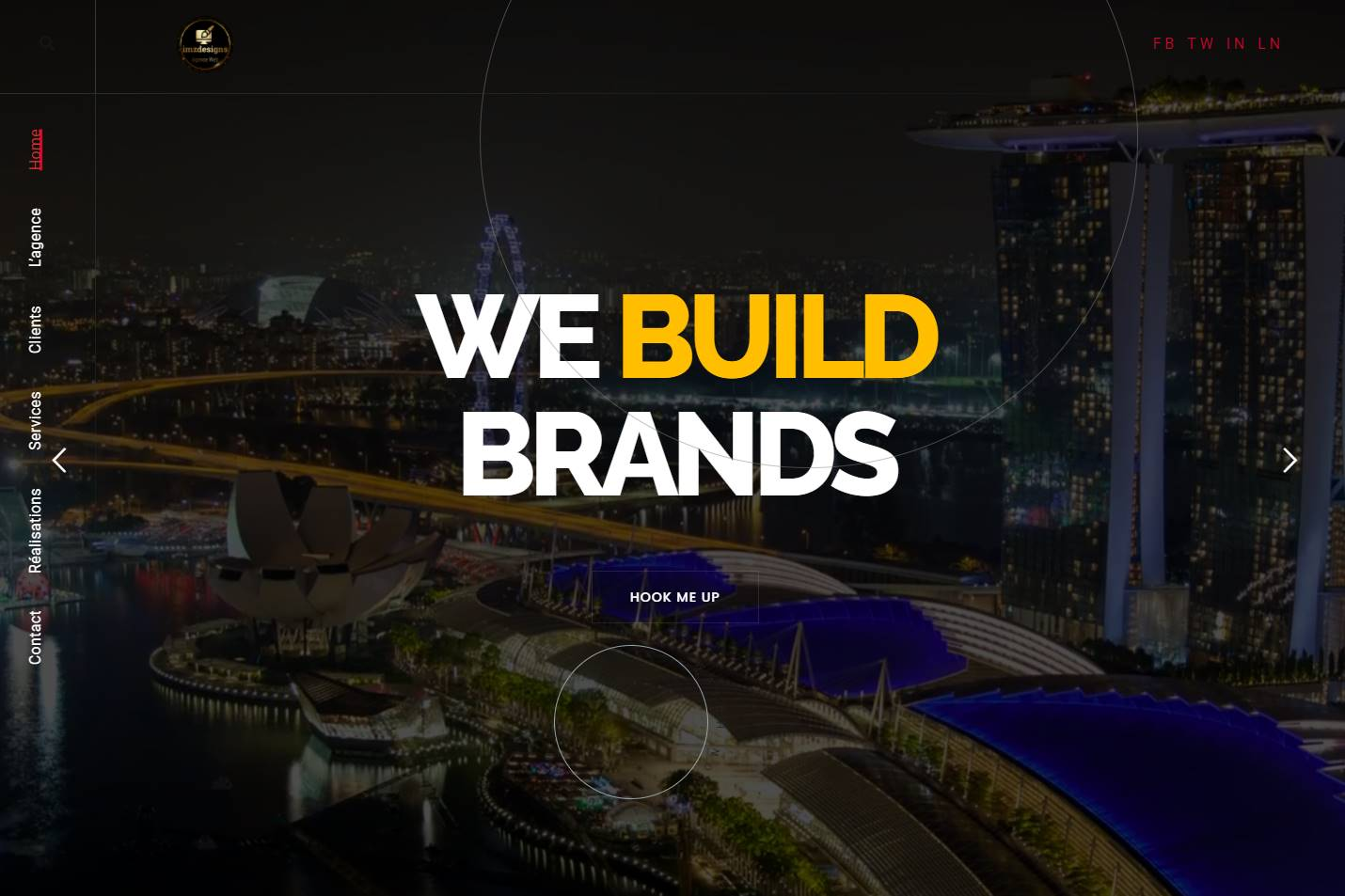 Screenshot of the Imzdesigns website