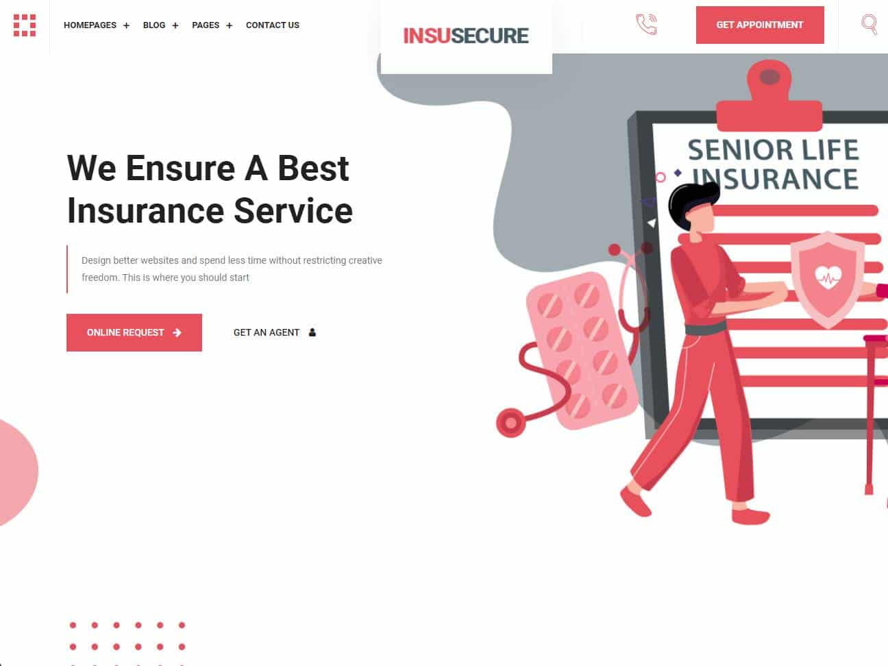 Screenshot of the Insusecure website