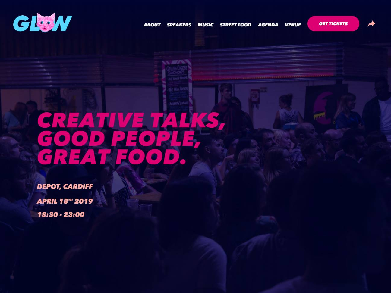 Screenshot of the It Will Glow website
