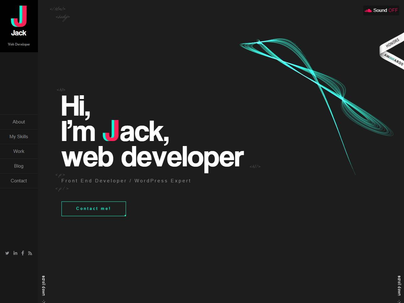 Screenshot of the Jacek Jeznach website