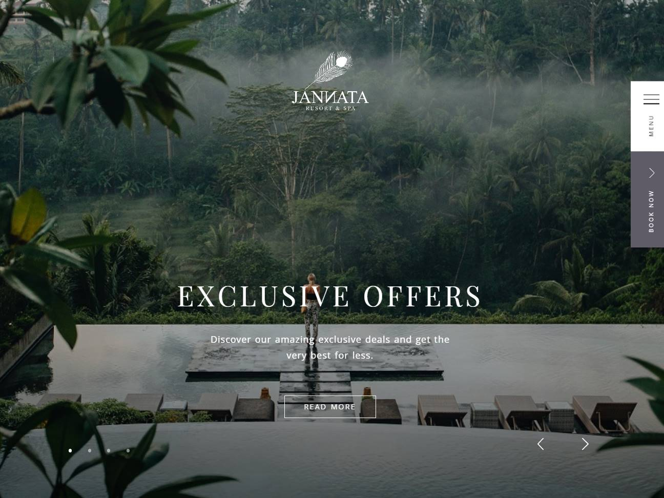 Screenshot of the Jannata Resort website
