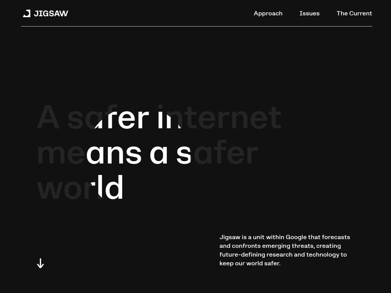 Screenshot of the Jigsaw website
