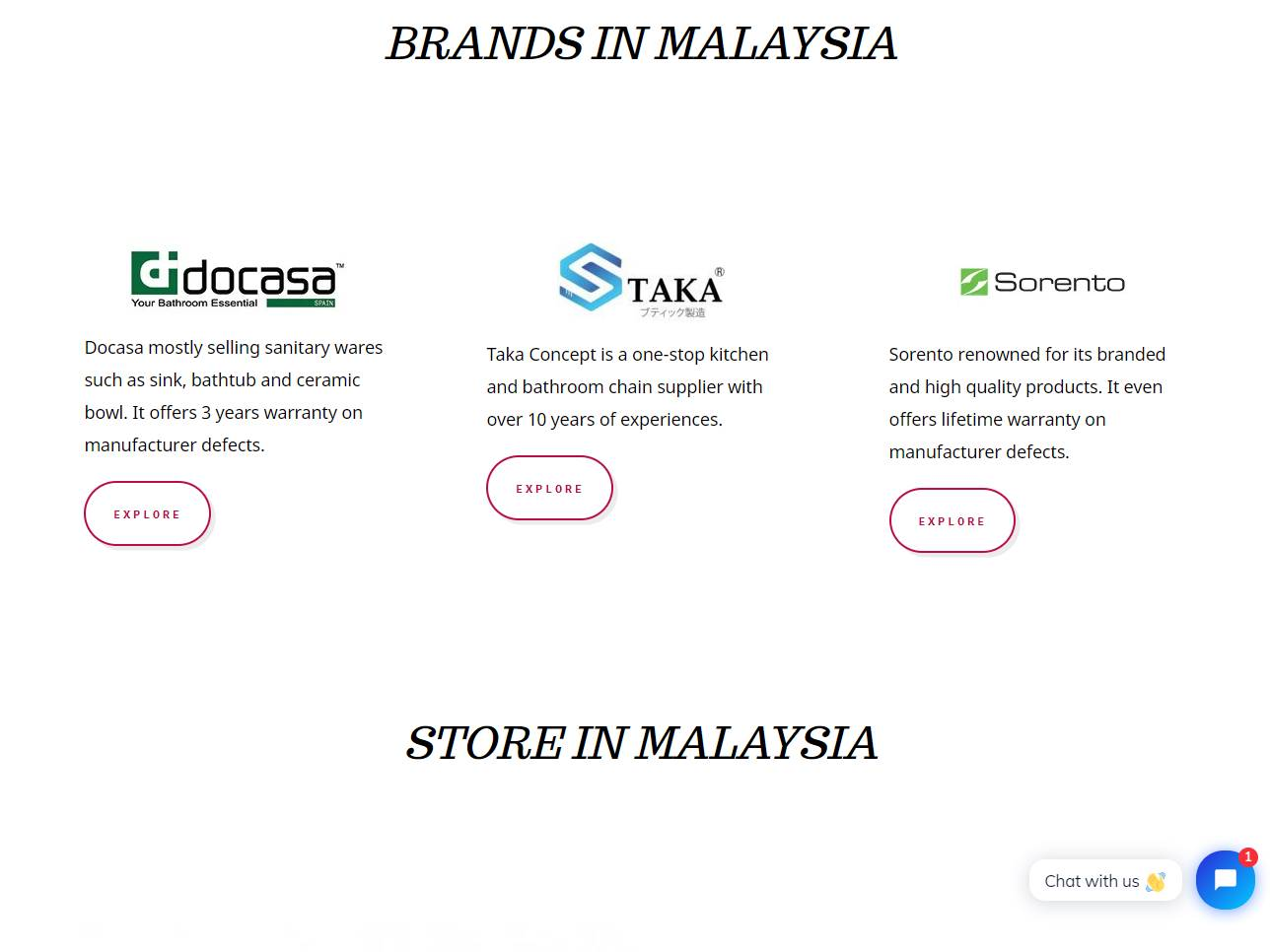 Screenshot of the Johnsize website