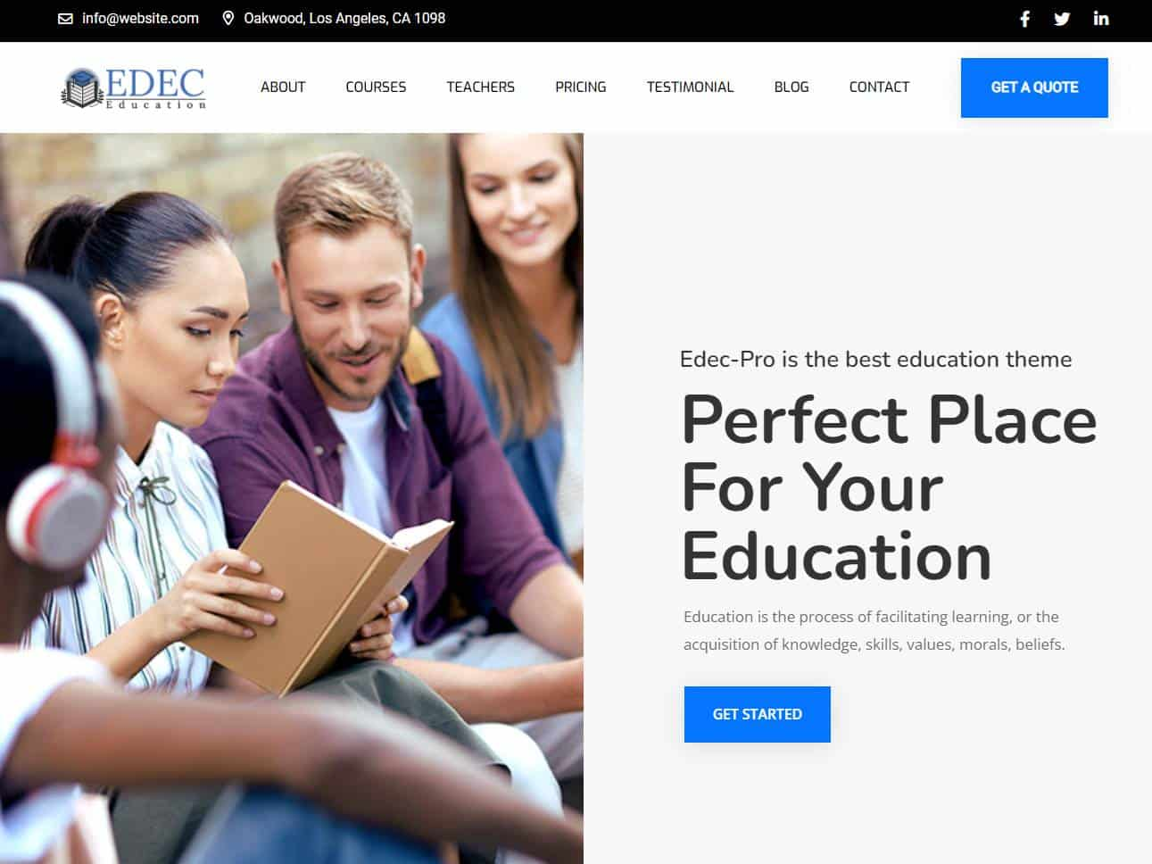 Screenshot of the Jumboo-Edec website