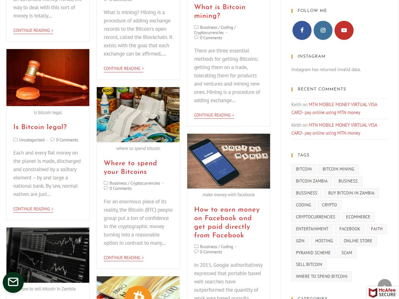 Screenshot of the Keith Rainz website