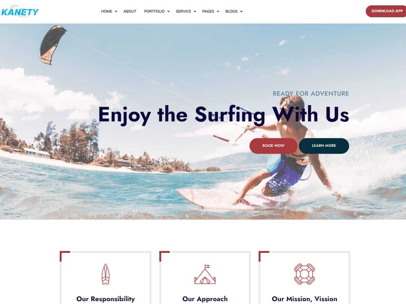 Screenshot of the kenety website