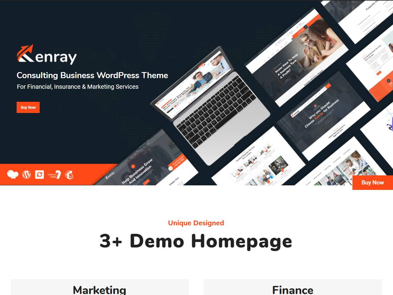 Screenshot of the Kenray website
