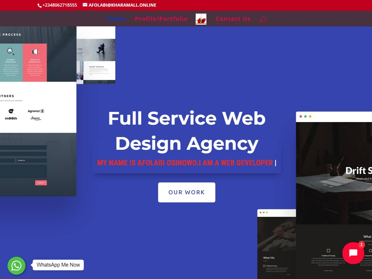 Screenshot of the Kharamall Online website