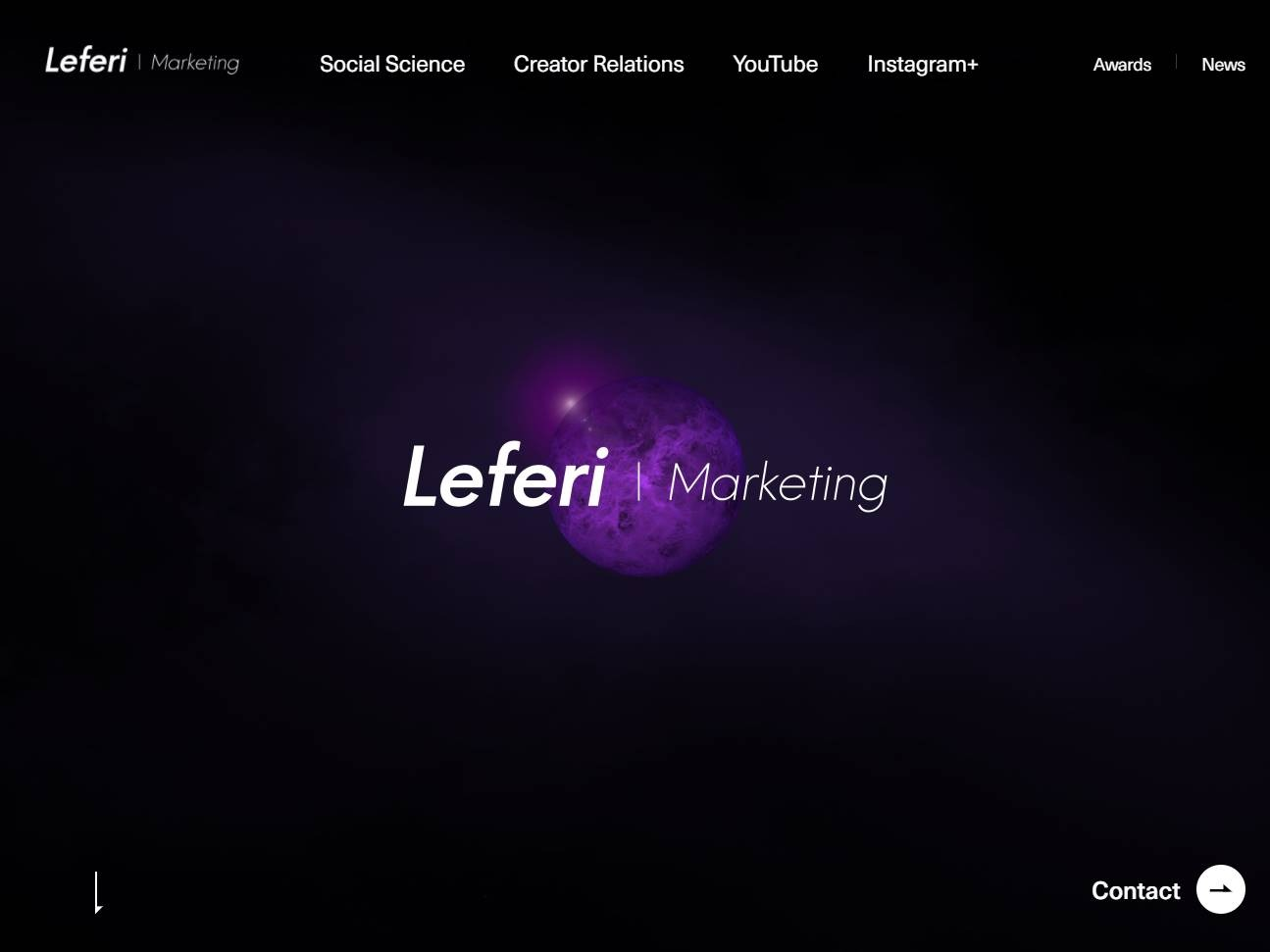 Screenshot of the Leferi Marketing website