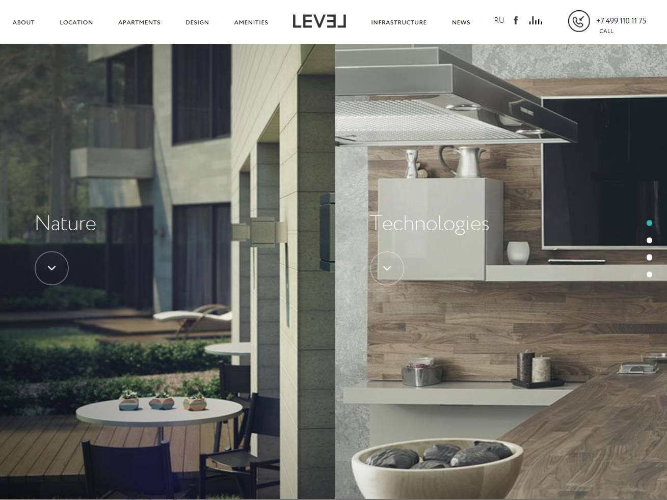 Screenshot of the Level Barvikha Residence website