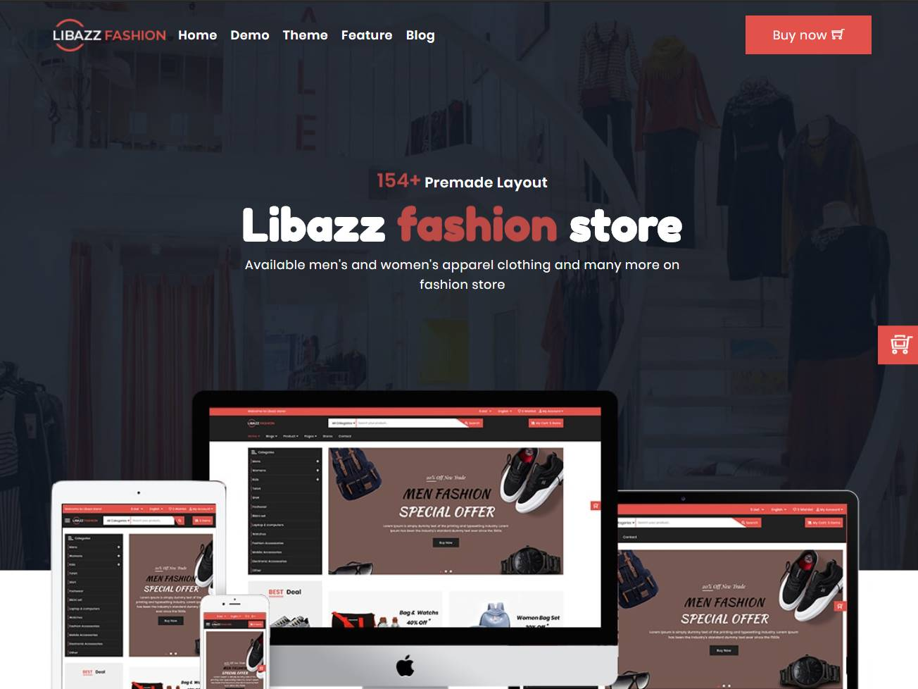 Screenshot of the Libazz Fashionable eCommerce website