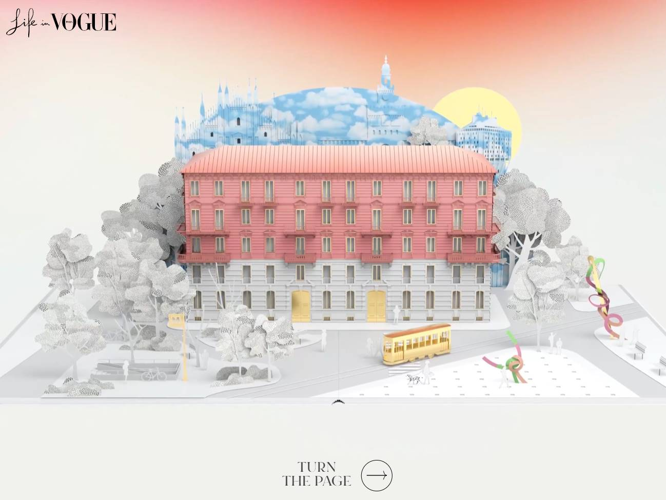 Screenshot of the Life in Vogue website